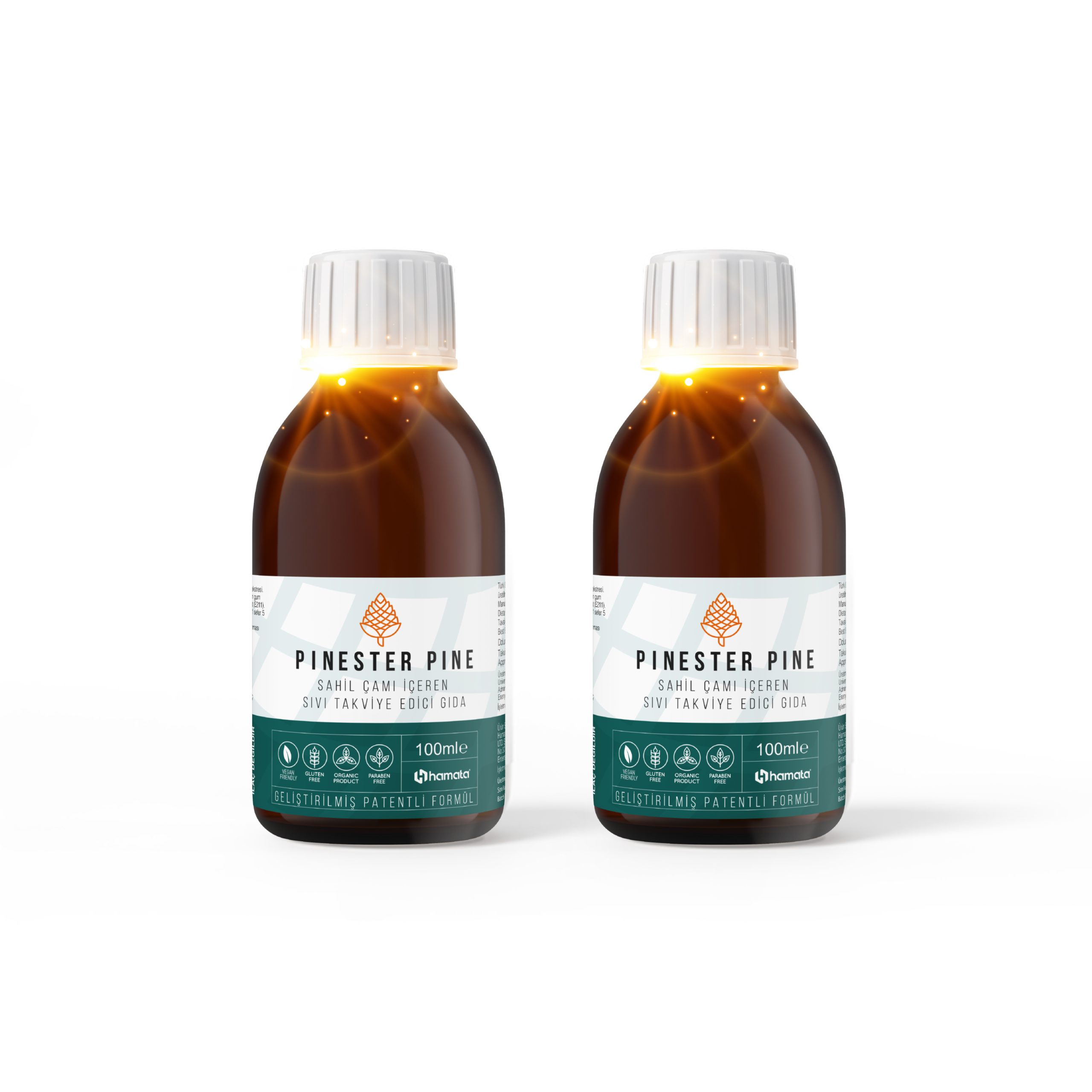 Pinester Pine Ödüllü Çam Kozalağı Gıda Takviyesi Şurup 2'li Paket